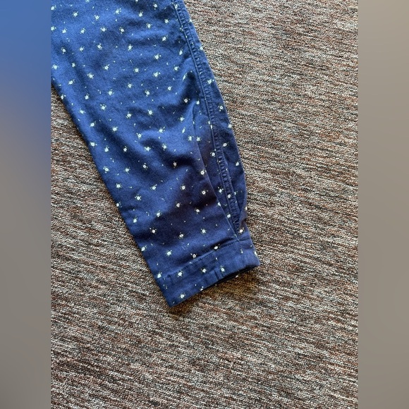 SOMETHING NAVY Sydney Side Tie Barrel Leg Denim Pants - Navy Floral Size 8 - Picture 6 of 11